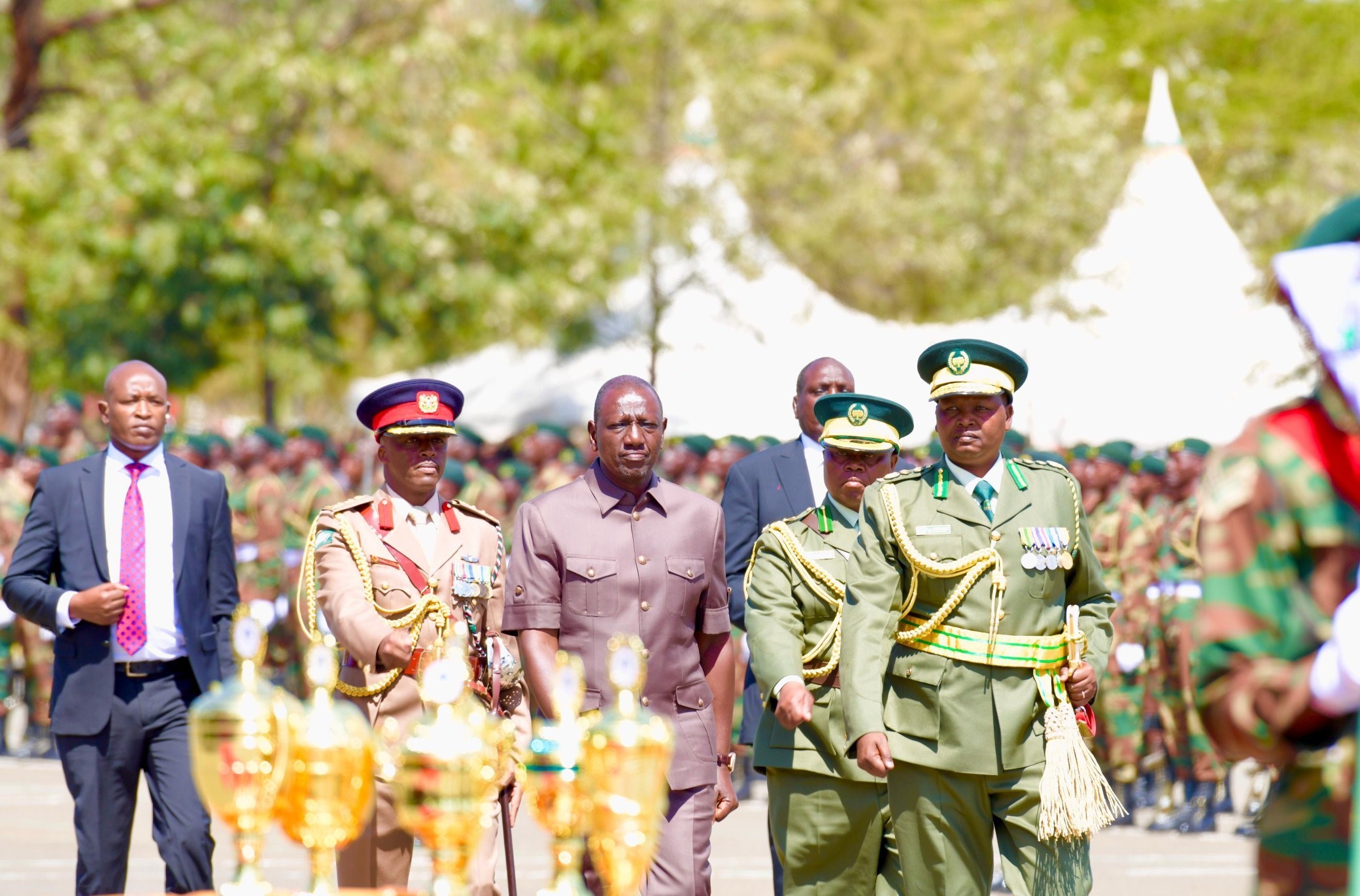 President Ruto Leads 2,664 Forest Ranger Recruits in Passing Out Parade