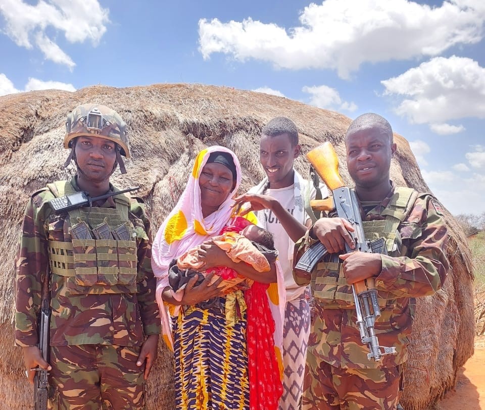 KDF Troops On Patrol Help Woman Safely Deliver Baby Boy