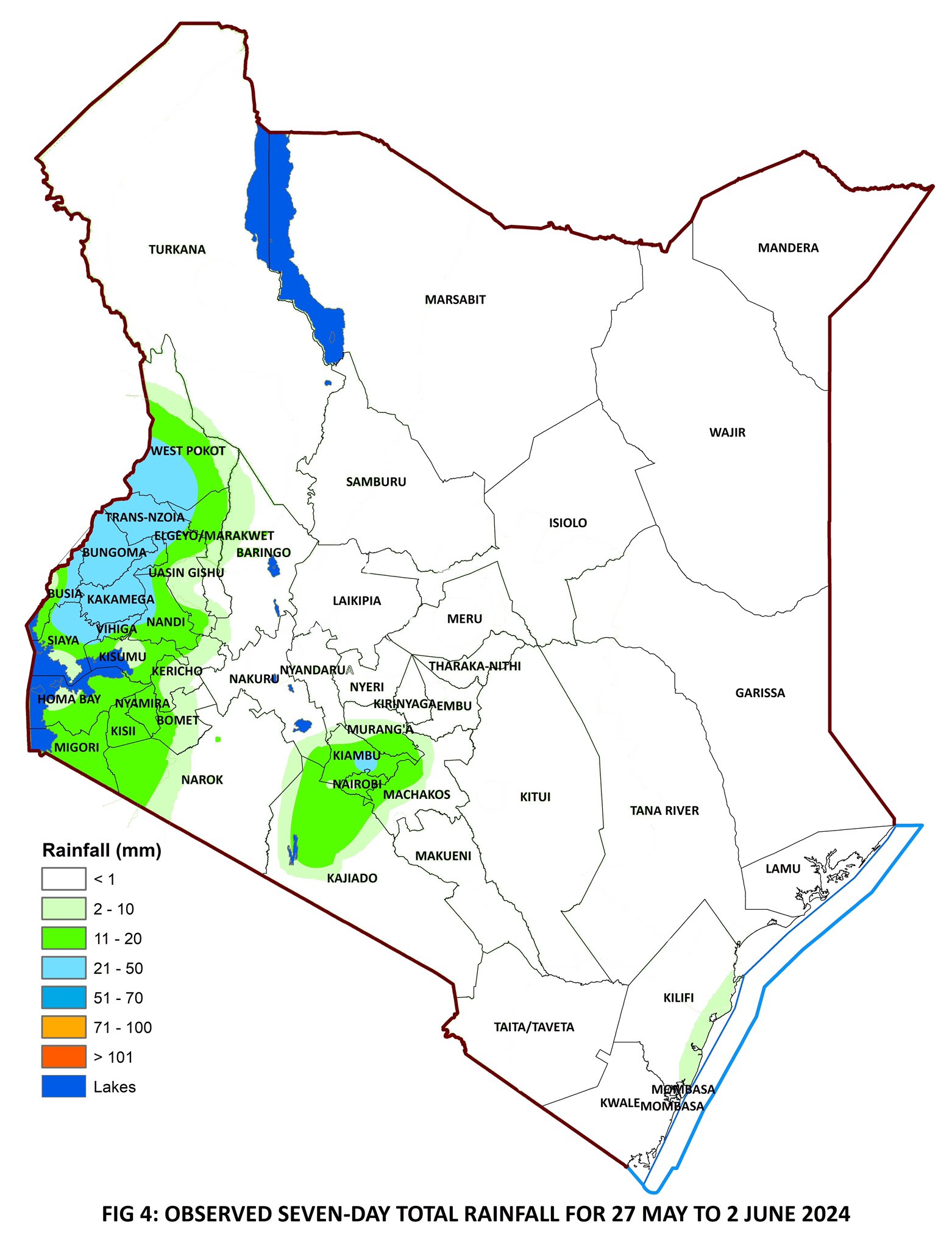 Kenya Meteorological Department Predicts Dry Week Ahead with Scattered Rainfall Areas
